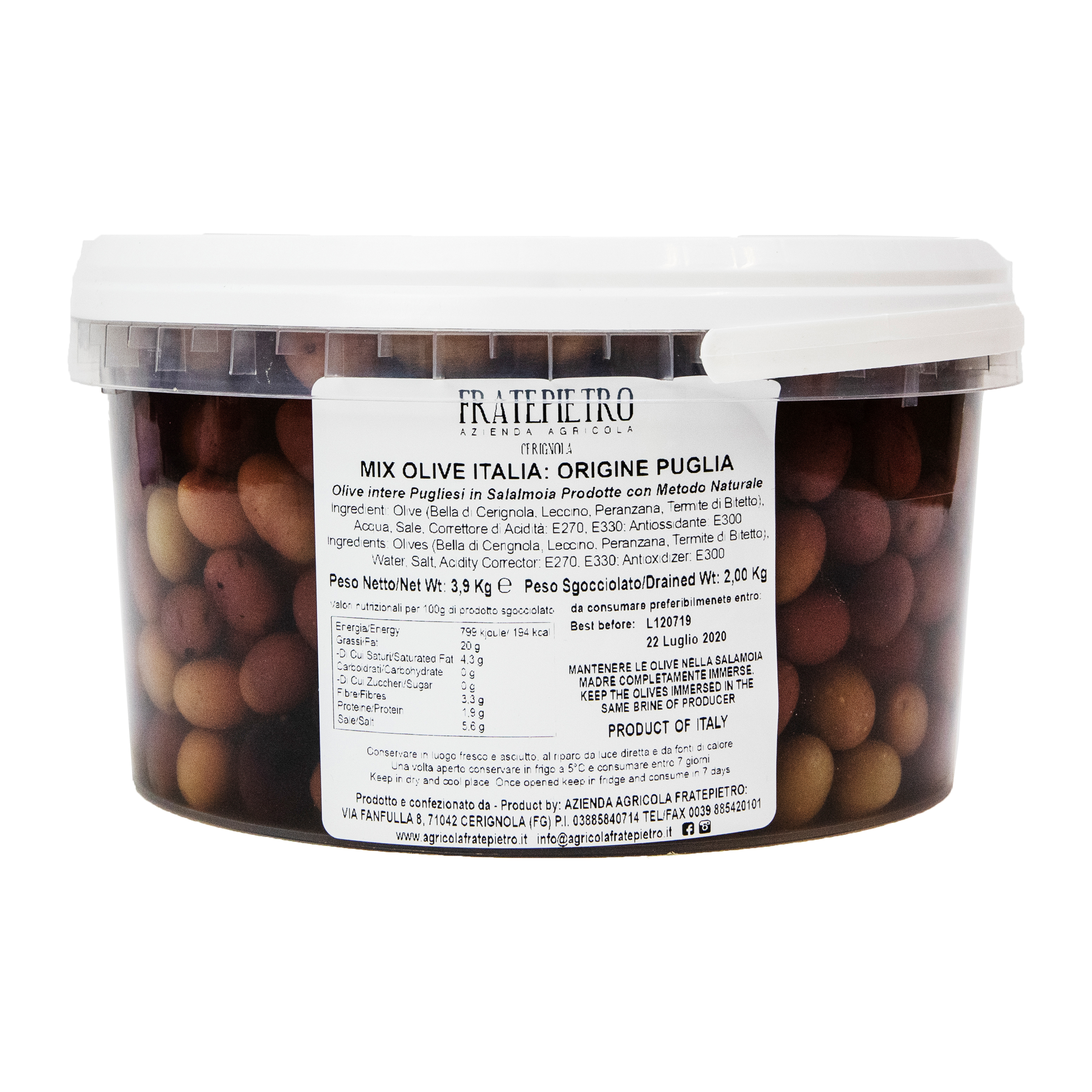 Olivmix från Puglia 3,9 kg