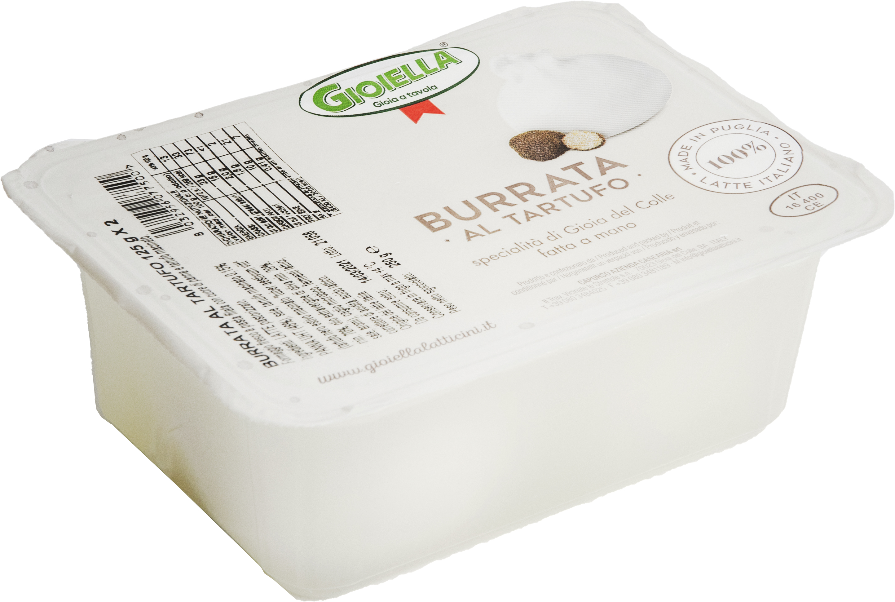 Burrata med tryffel, 2 x 125 g