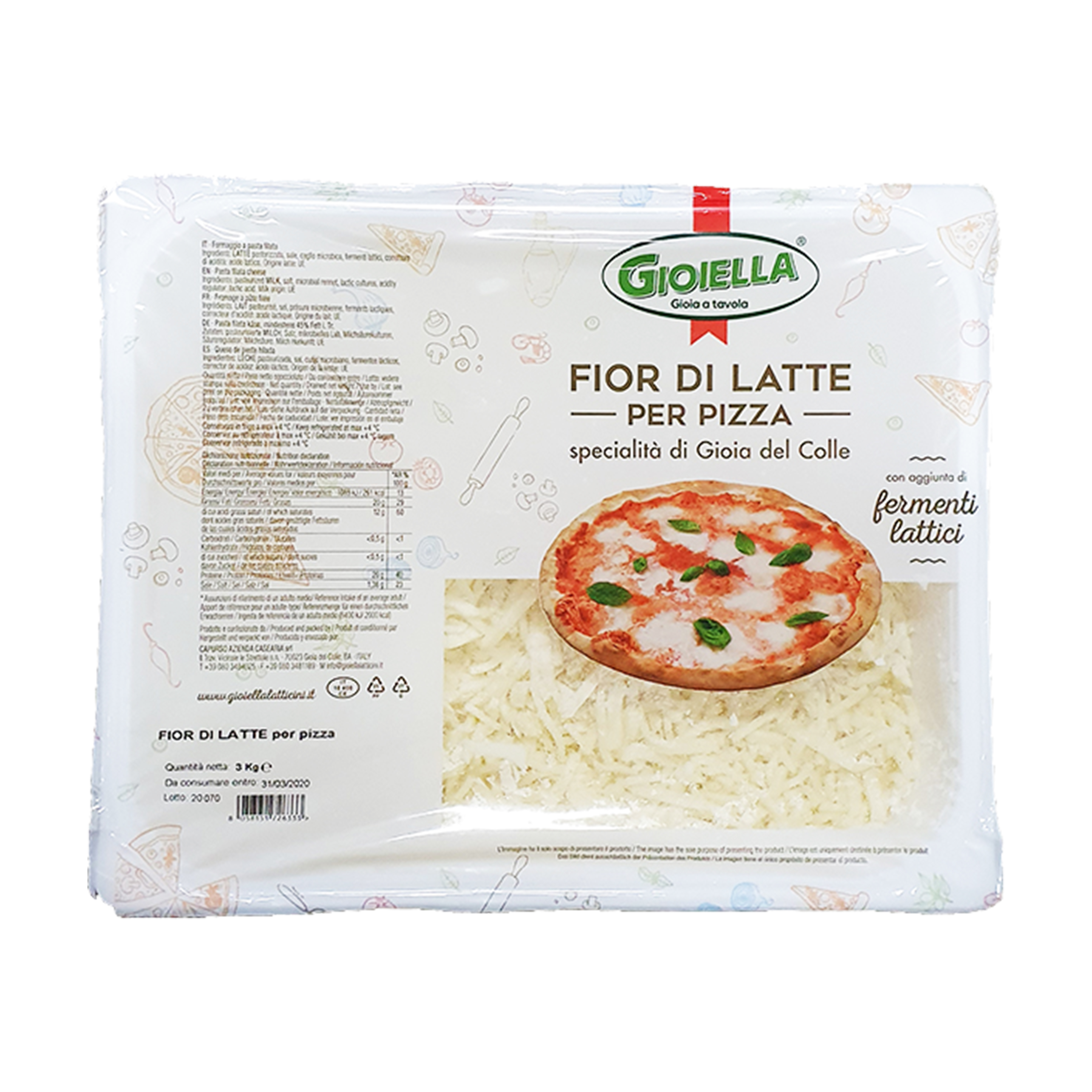 Mozzarella julienne, Gioiella 3 kg