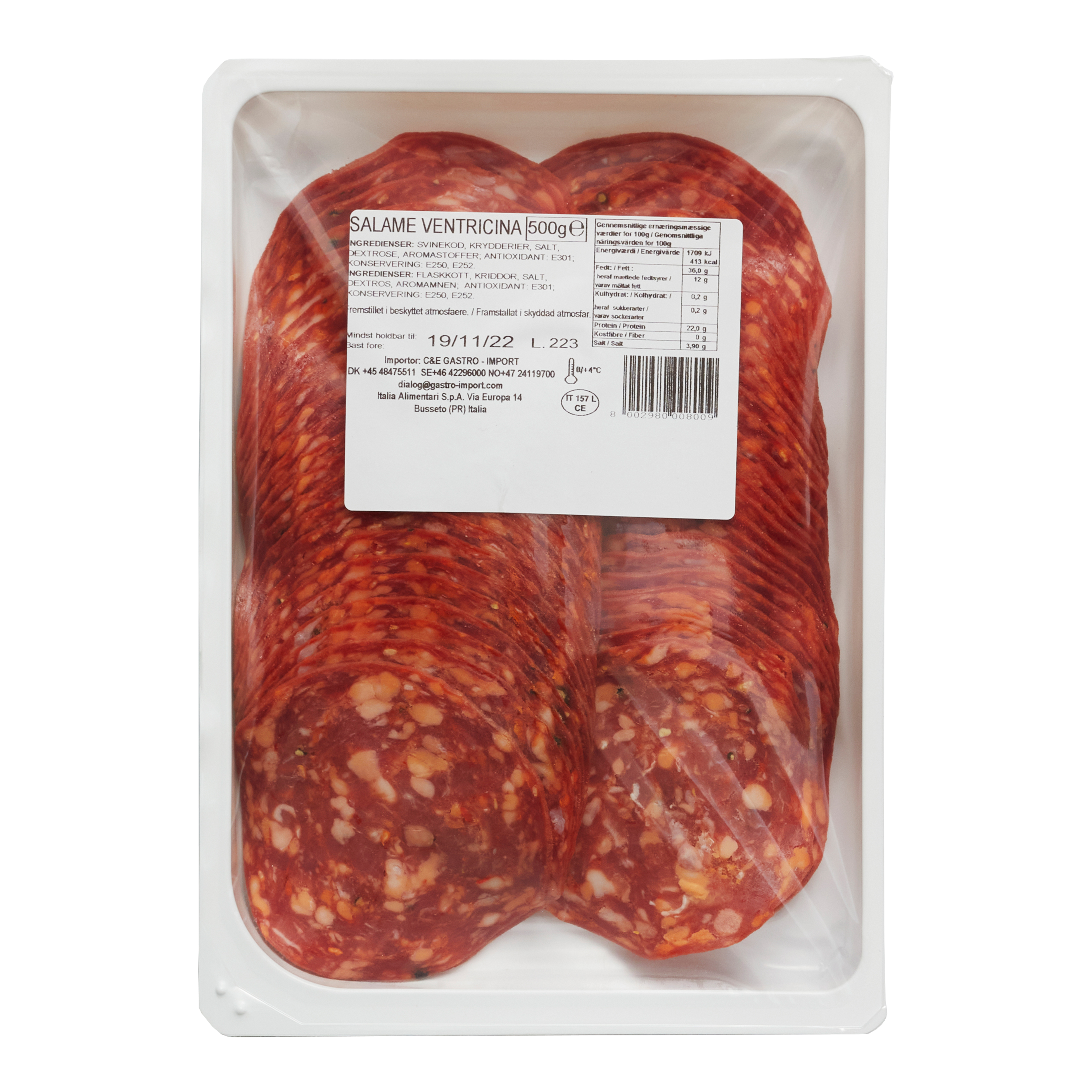 Ventricina skivad 500 g