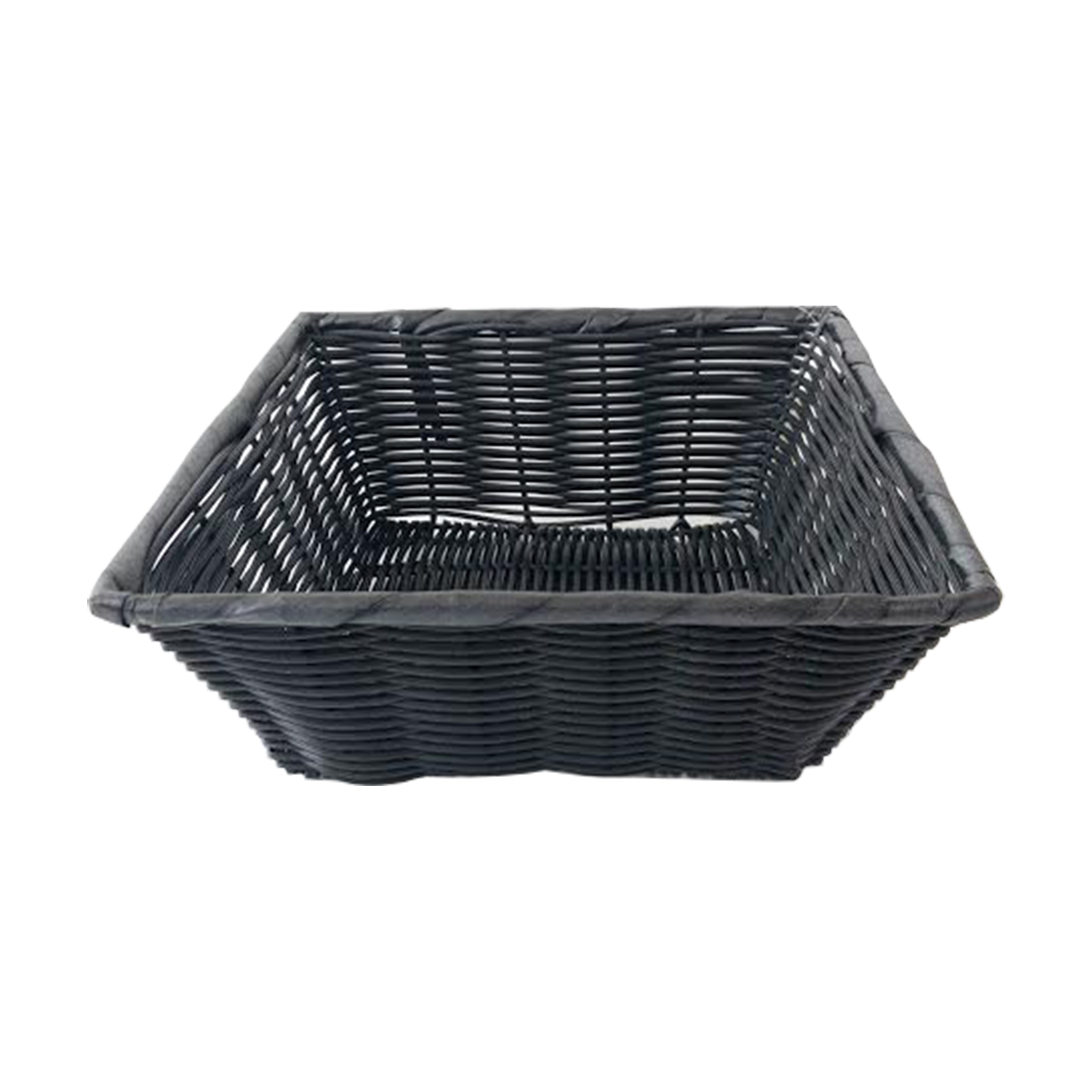 Korg, svart flätad 30x30