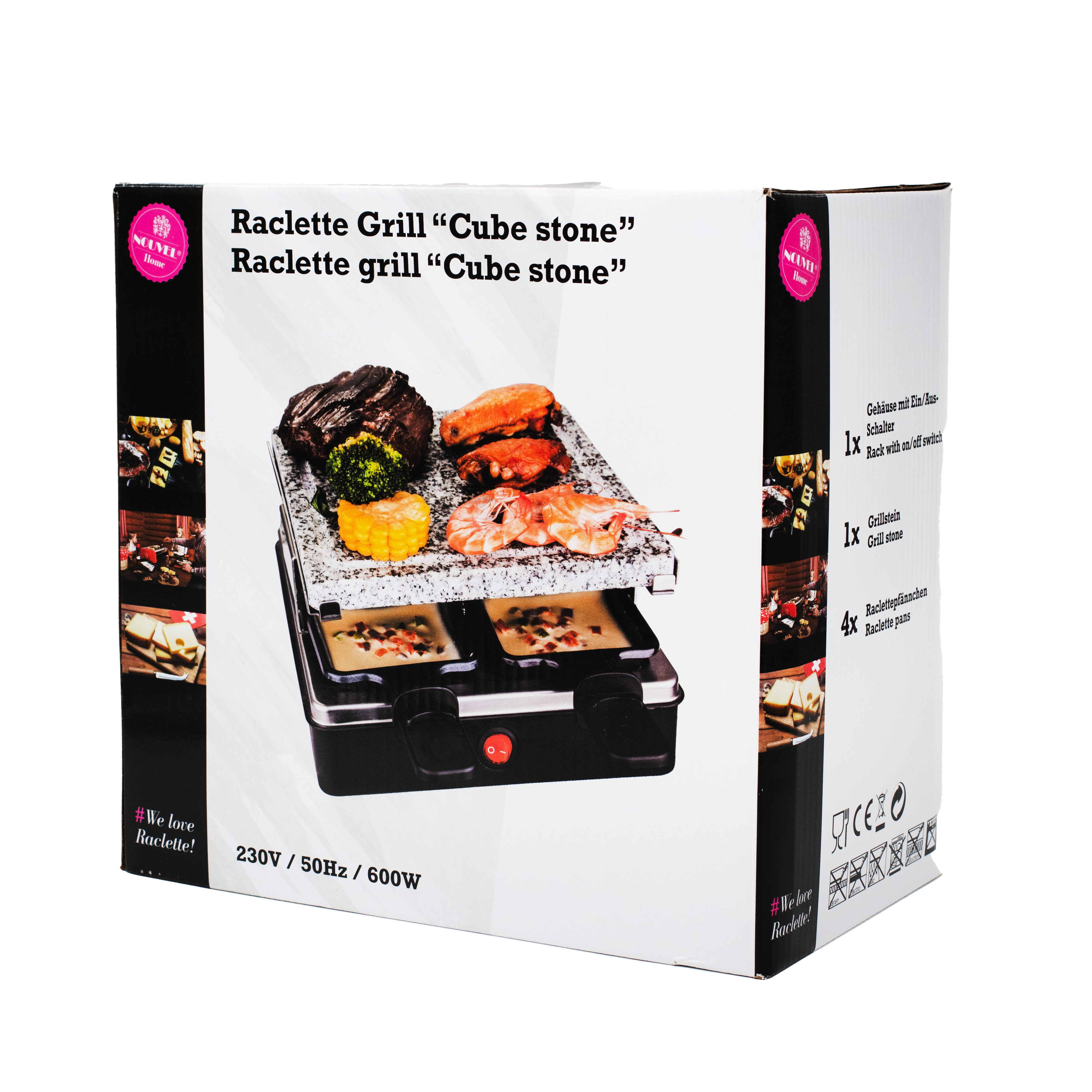 Raclettejärn för 4 personer