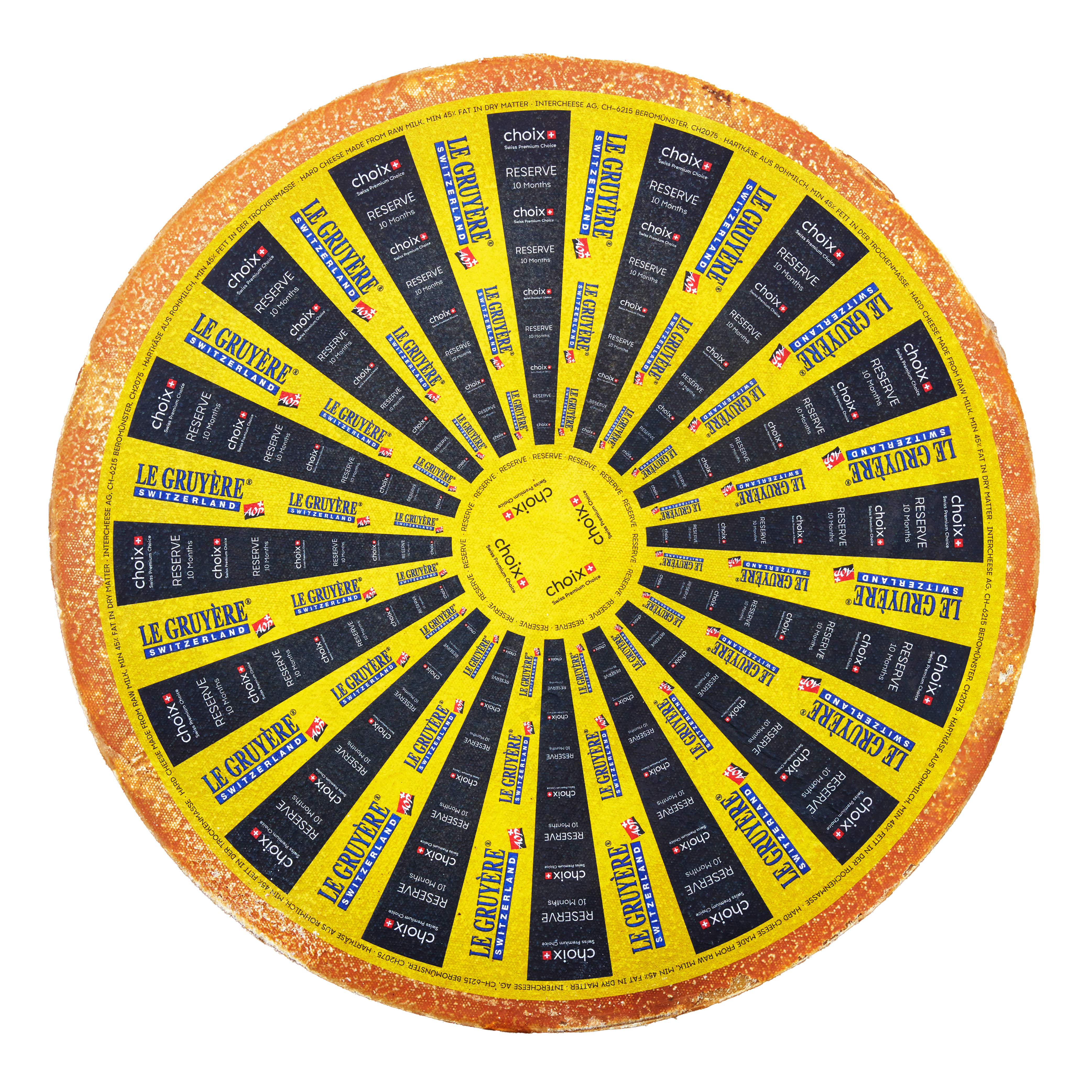 Choix Gruyère AOP Réserve 10 mån. ca 33 kg