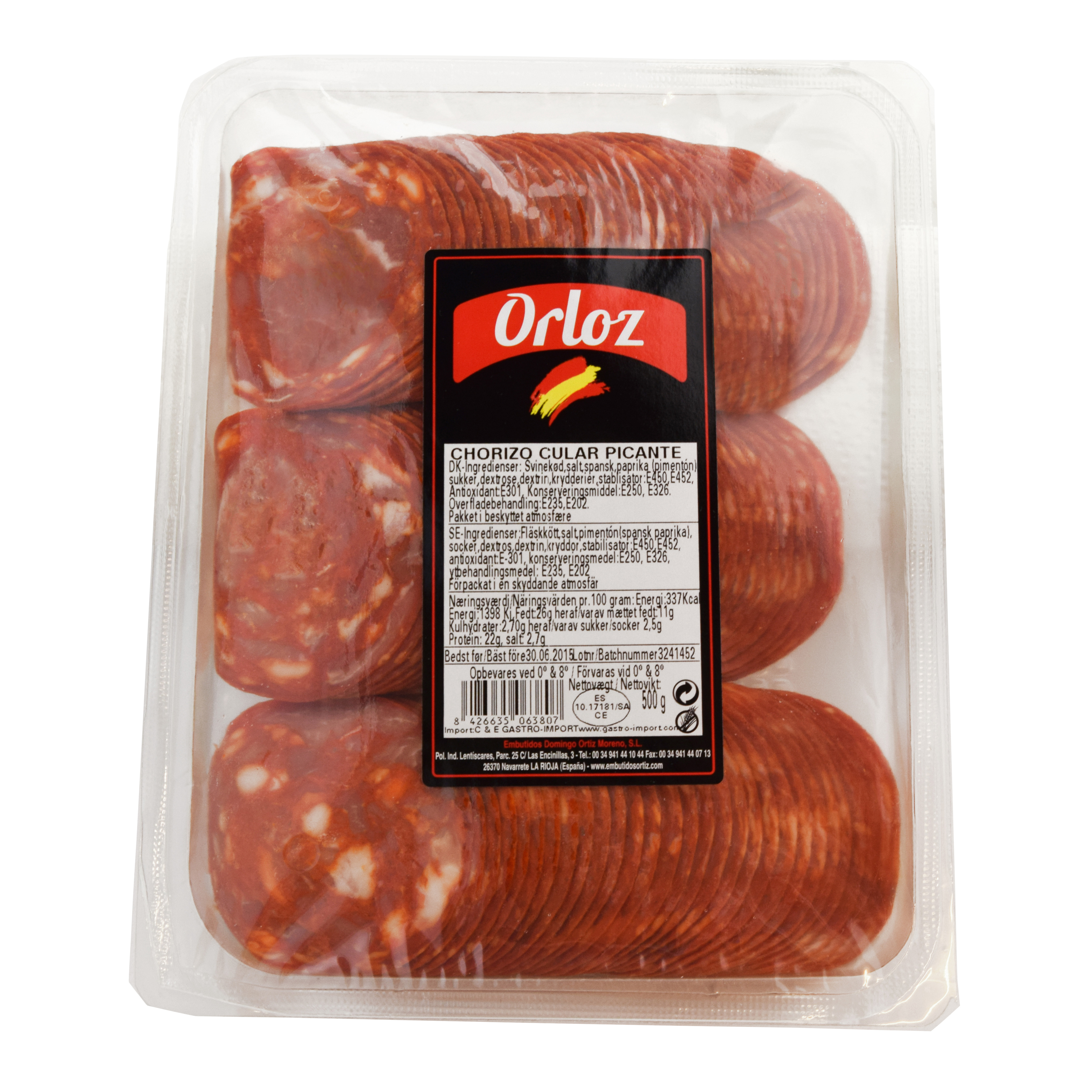 Chorizo Cular skivat 500 g