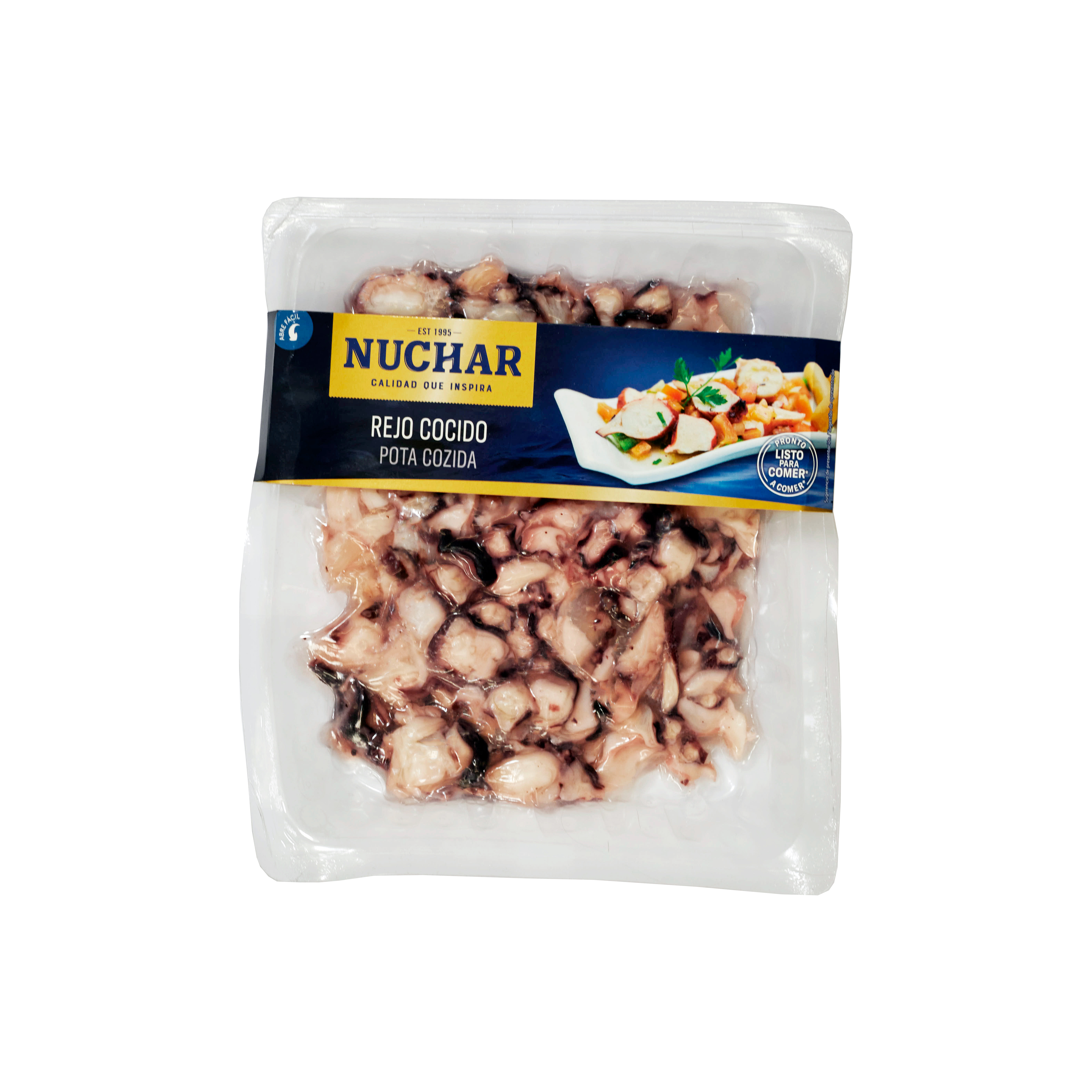 Bläckfisk, kokt i skivor, 350 g