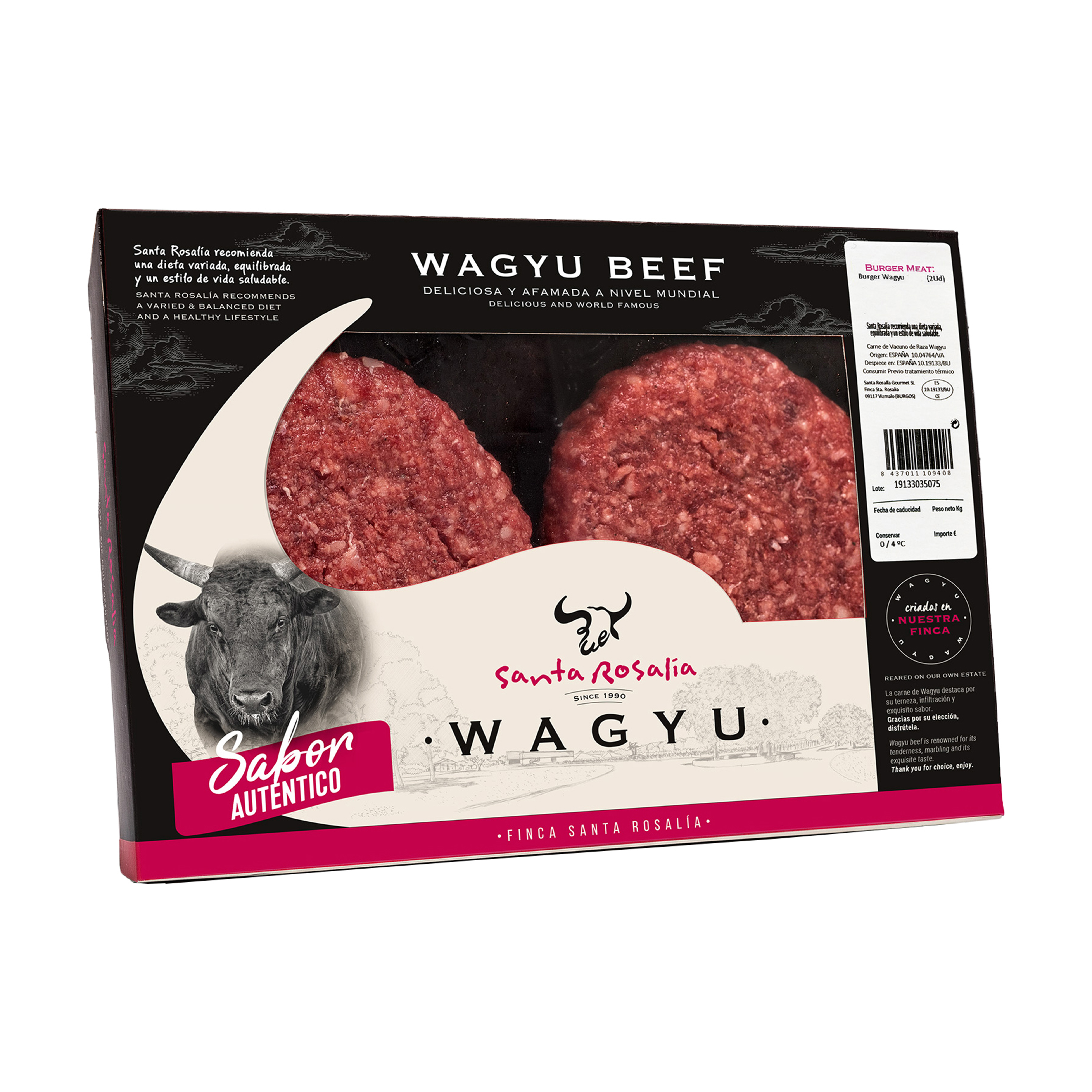Hamburgare av Wagyukött 2x100 g