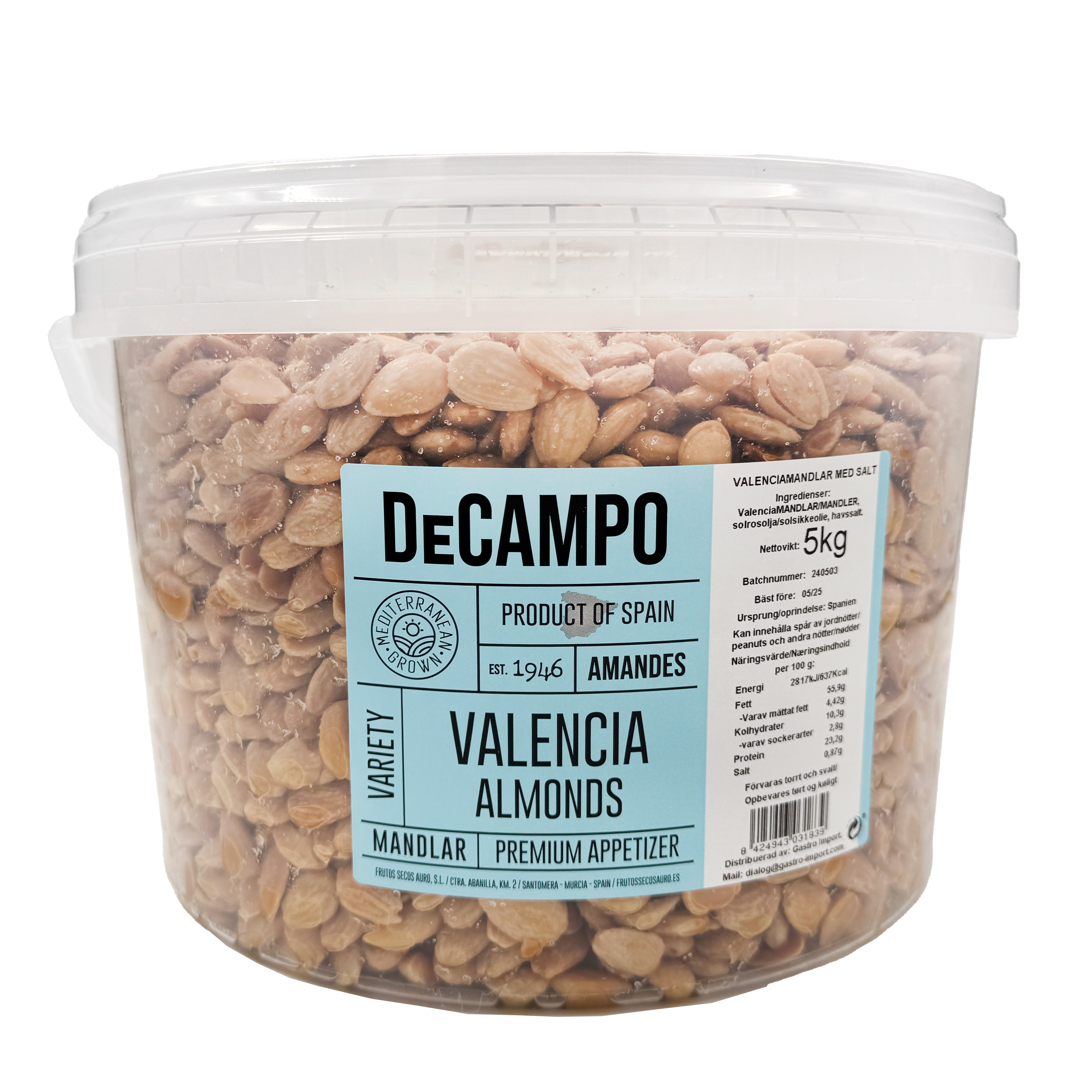 Valenciamandel saltad 5 kg