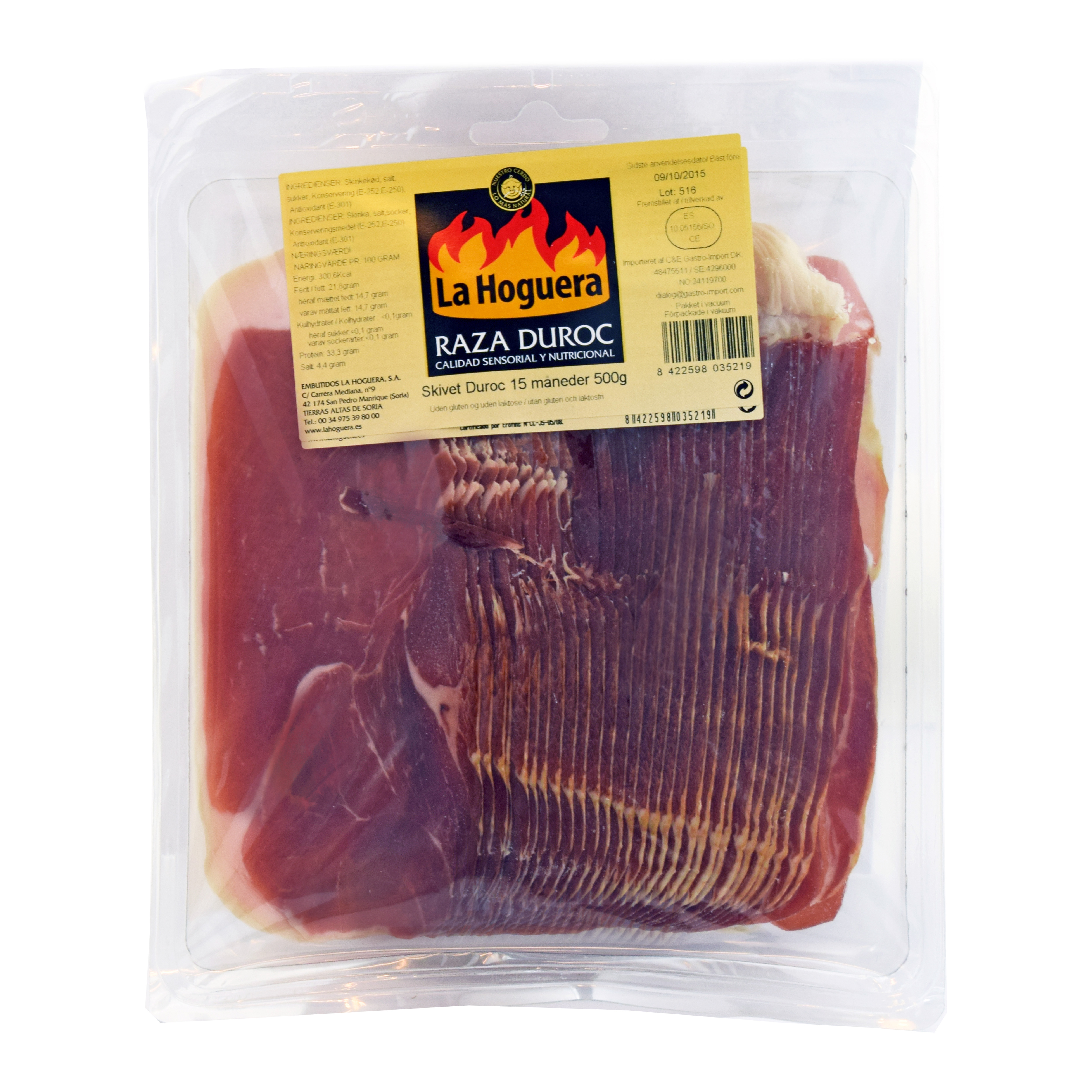 Serrano Duroc 15 mån. skivad 500g