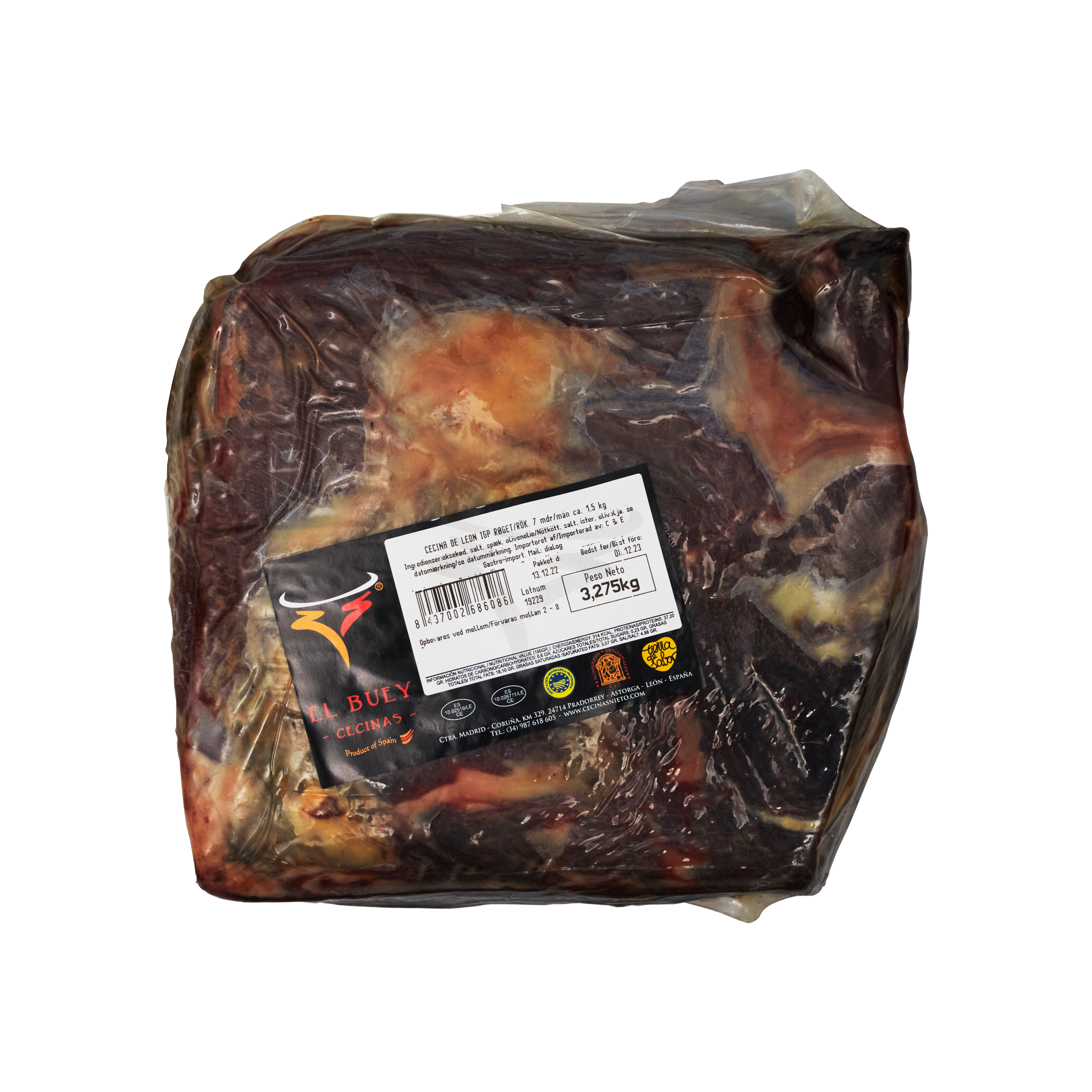 Cecina de León 7 mån. IGP rökt 1,5-3 kg