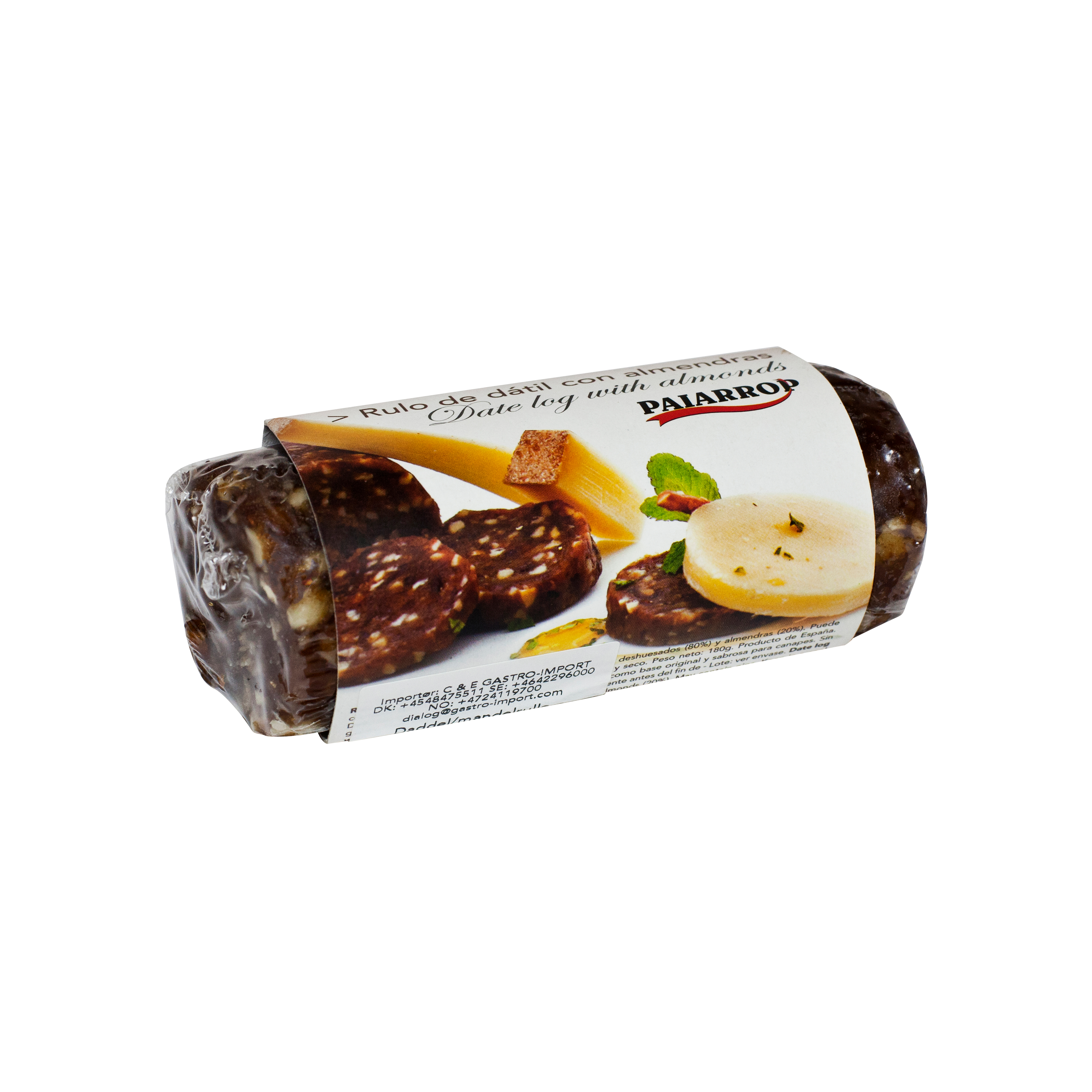 Paiarrop dadel- och mandelrulle 180 g