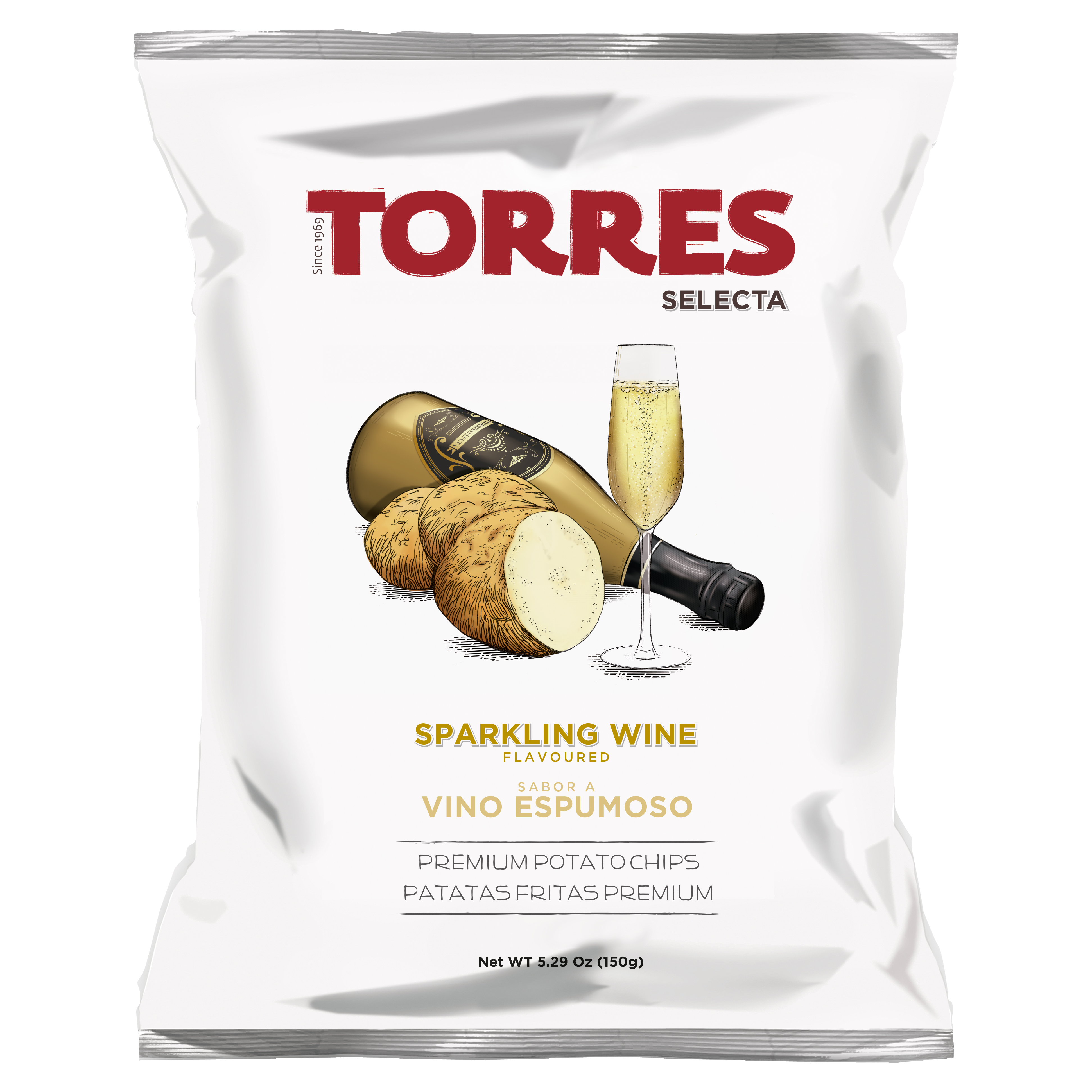 Chips, mousserande vin 150g