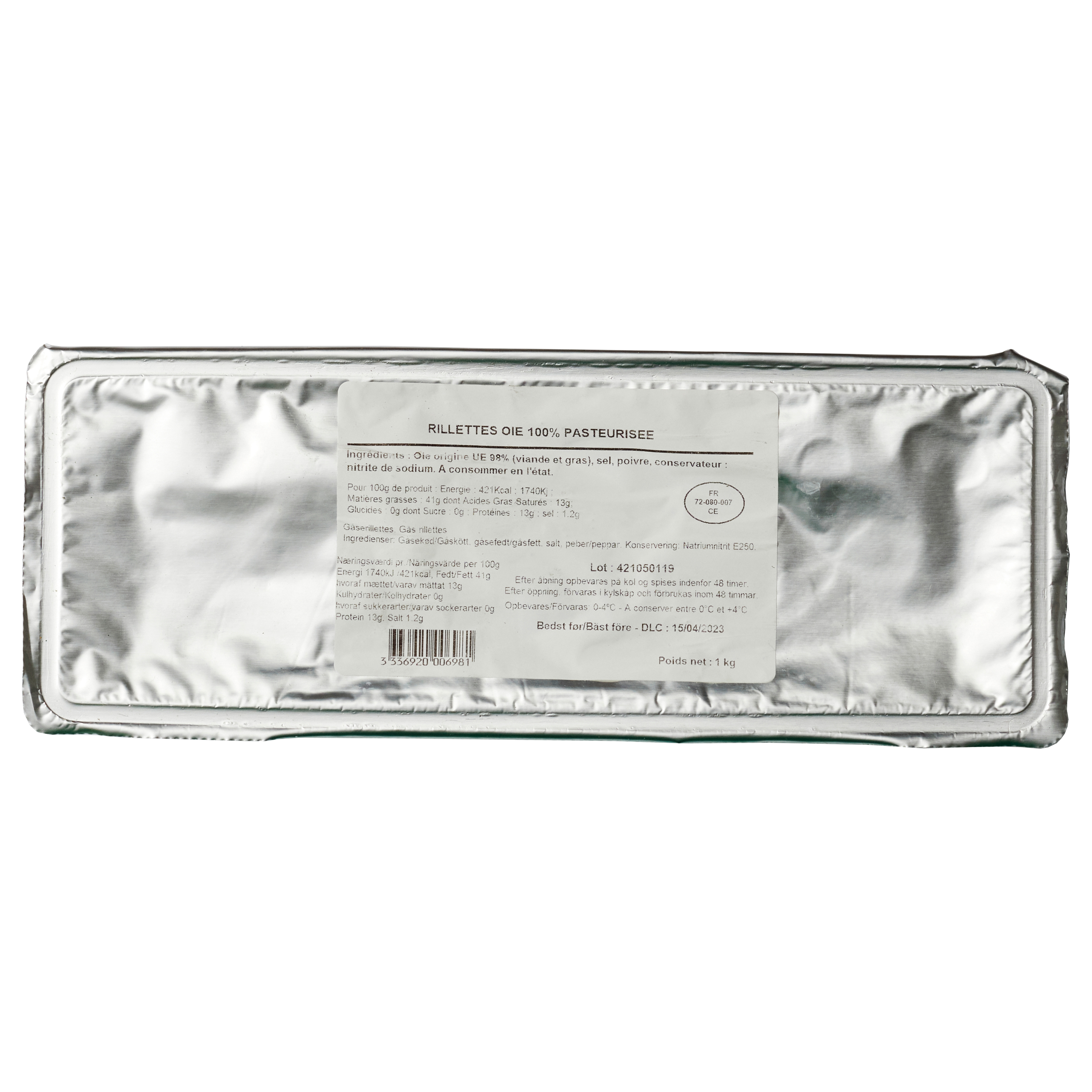 Rillette 100% gås 1 kg