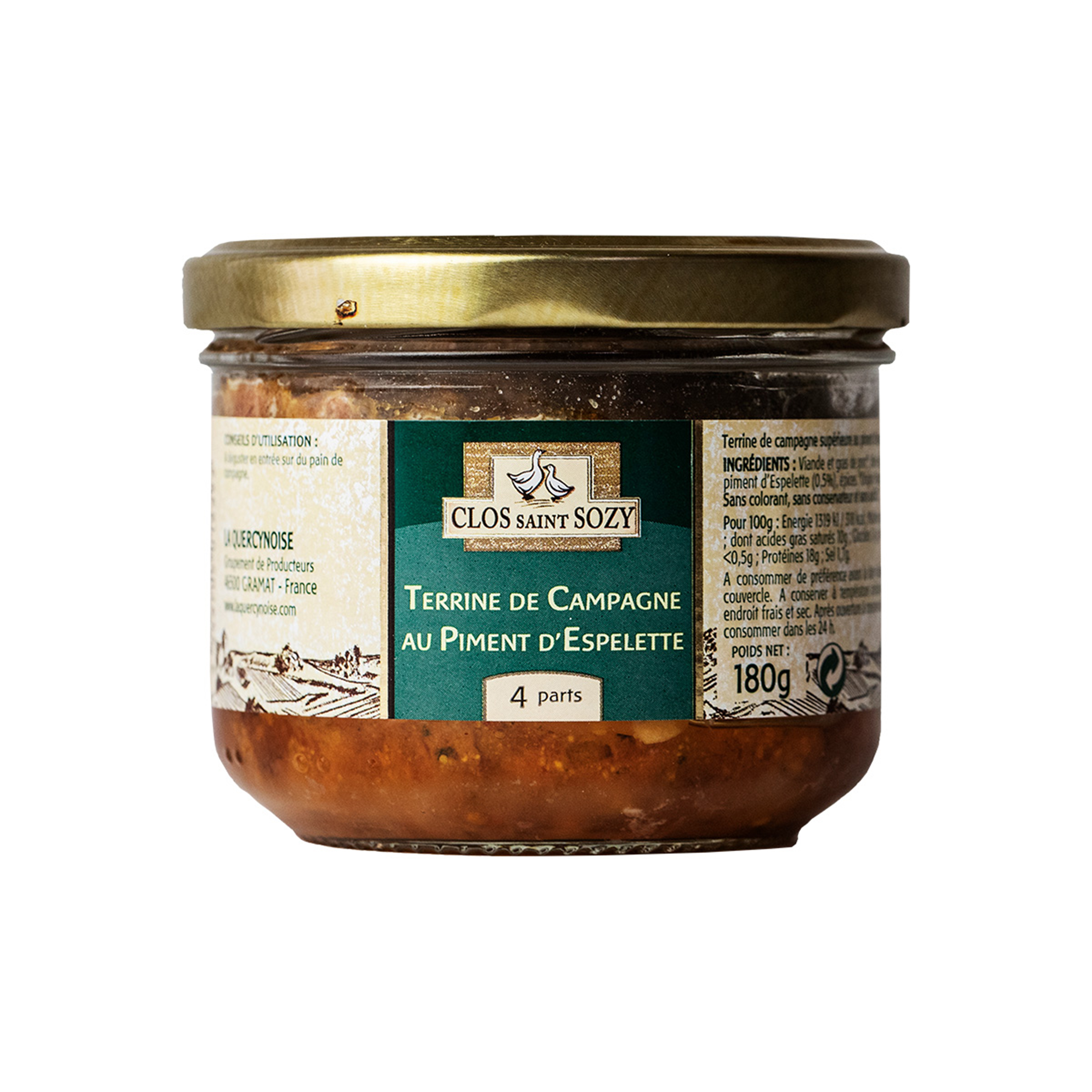 Terrine de Campagne med Espelette 180g