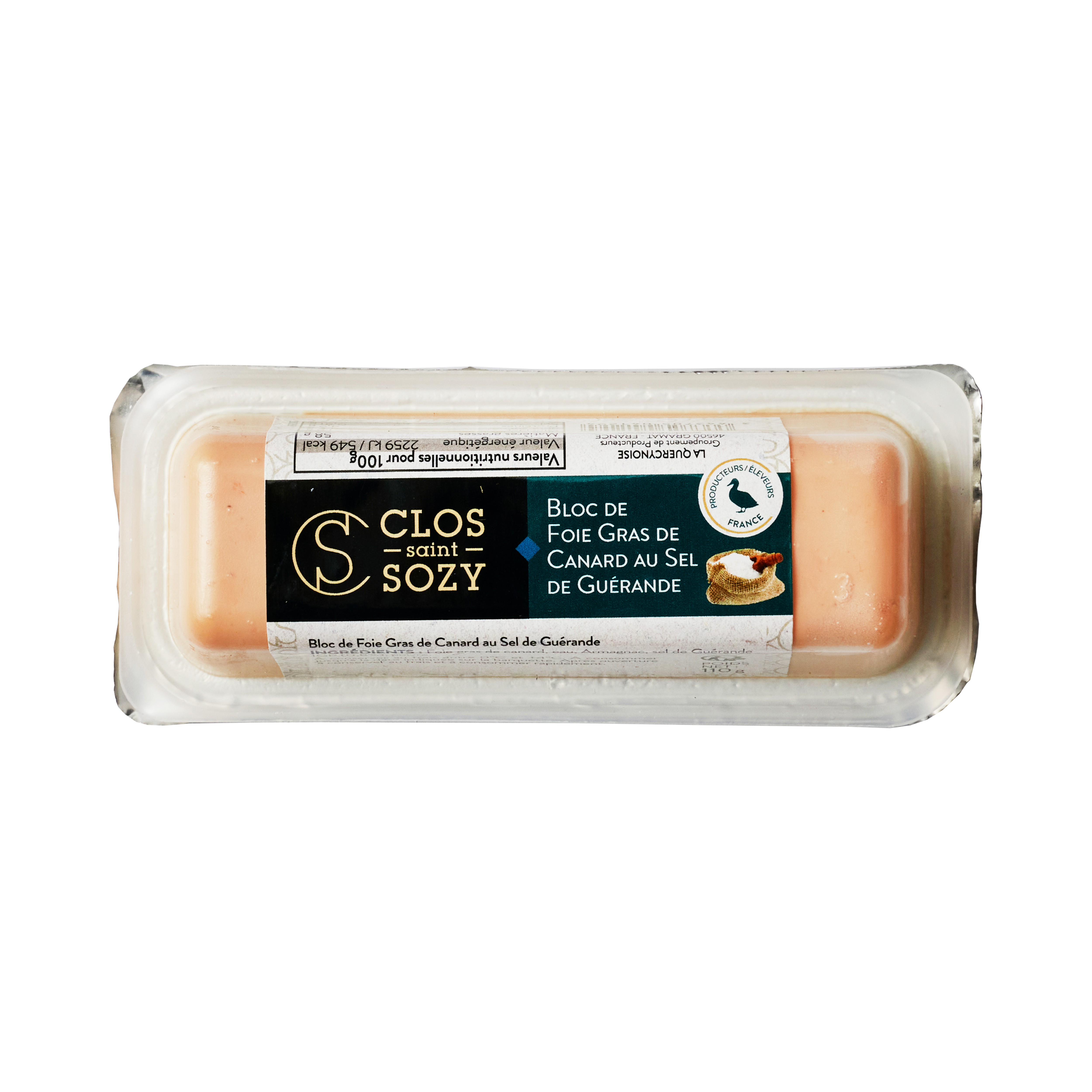 Foie gras m. Guérandesalt 110 g