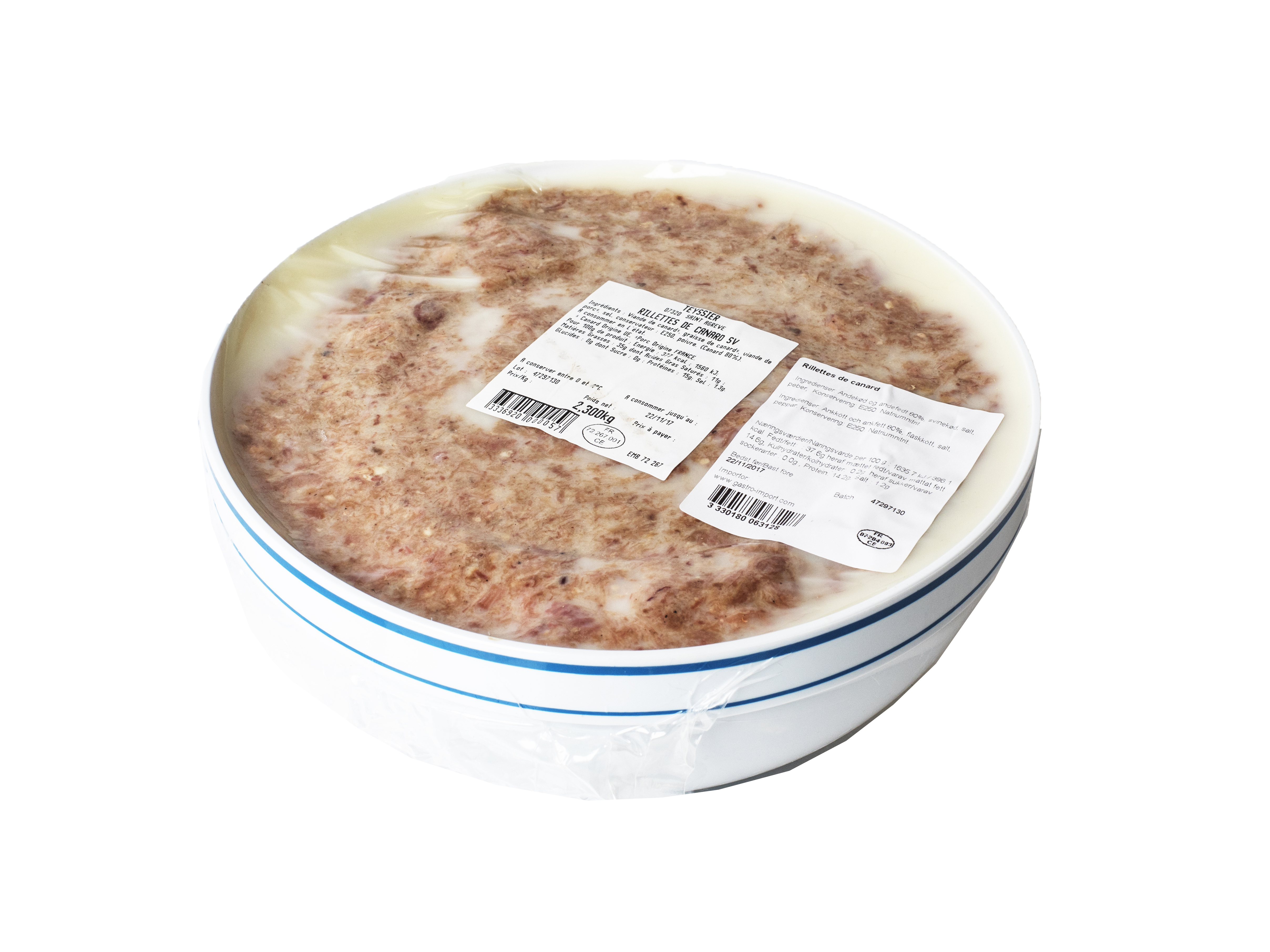 Rillettes, Anka 80%, ca.2,5 kg