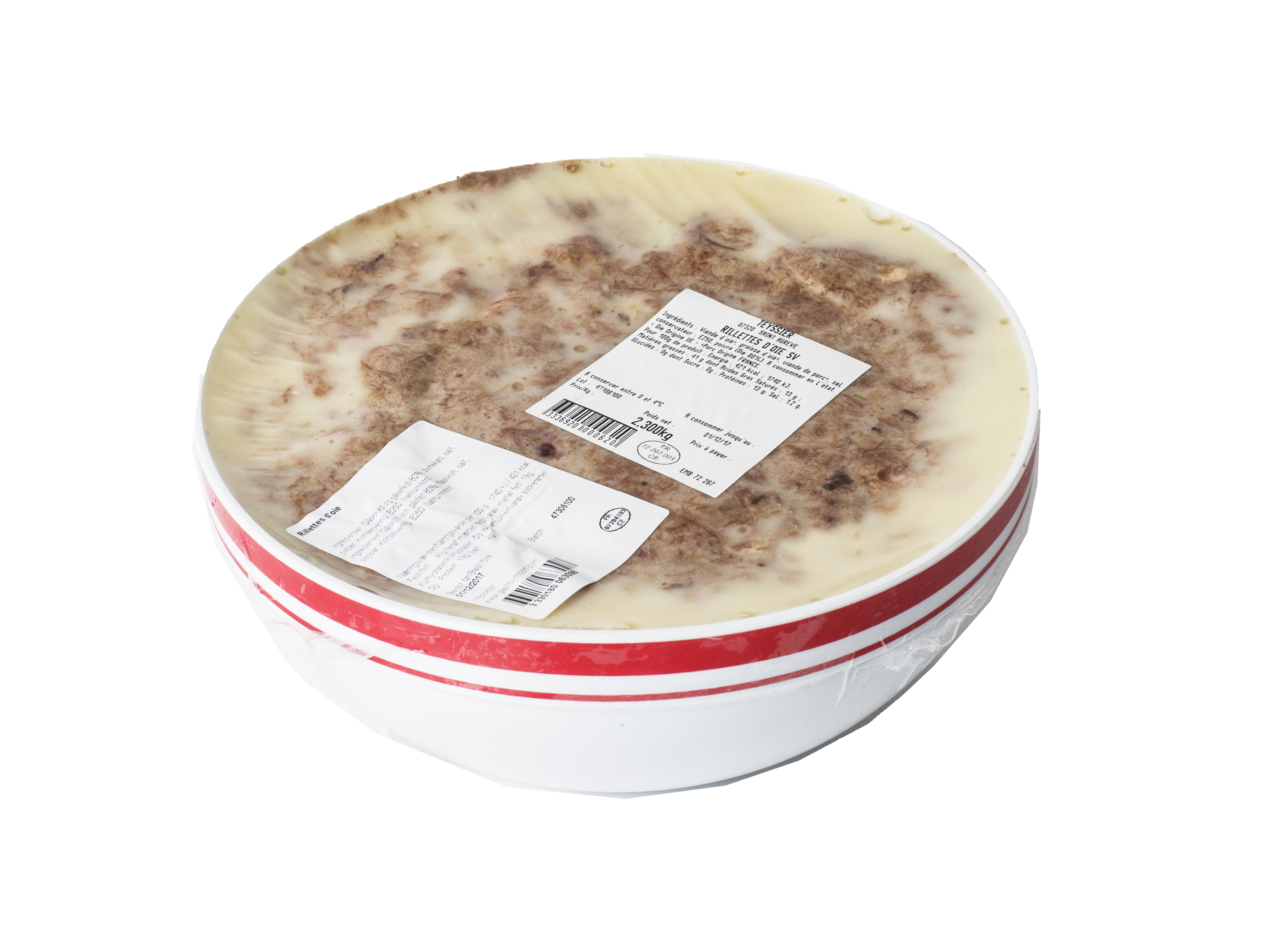 Rillettes, gås 80%, ca. 2,5 kg