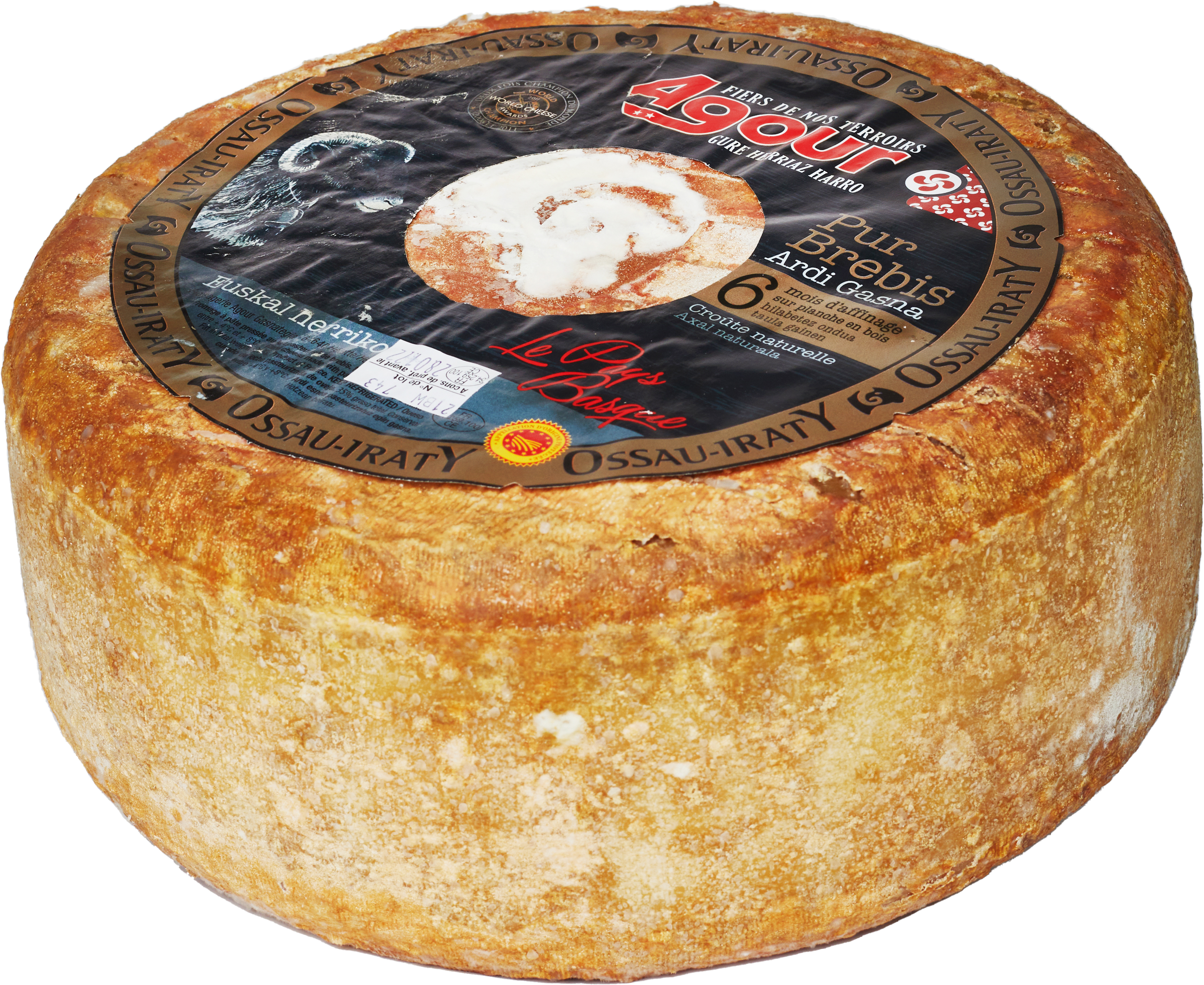 Ossau Iraty AOP fårost 2,5 kg