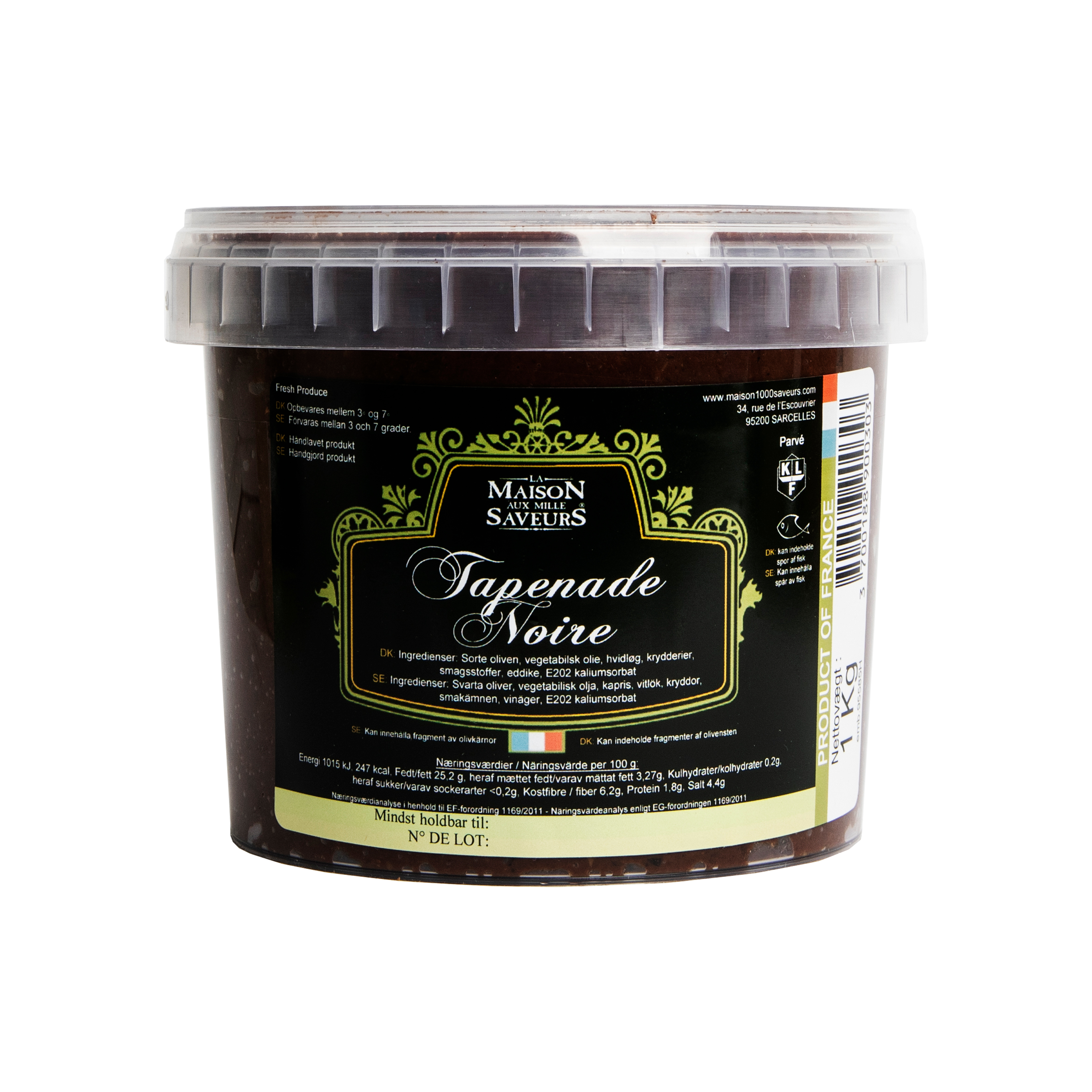 Tapenade svarta oliver 1 kg