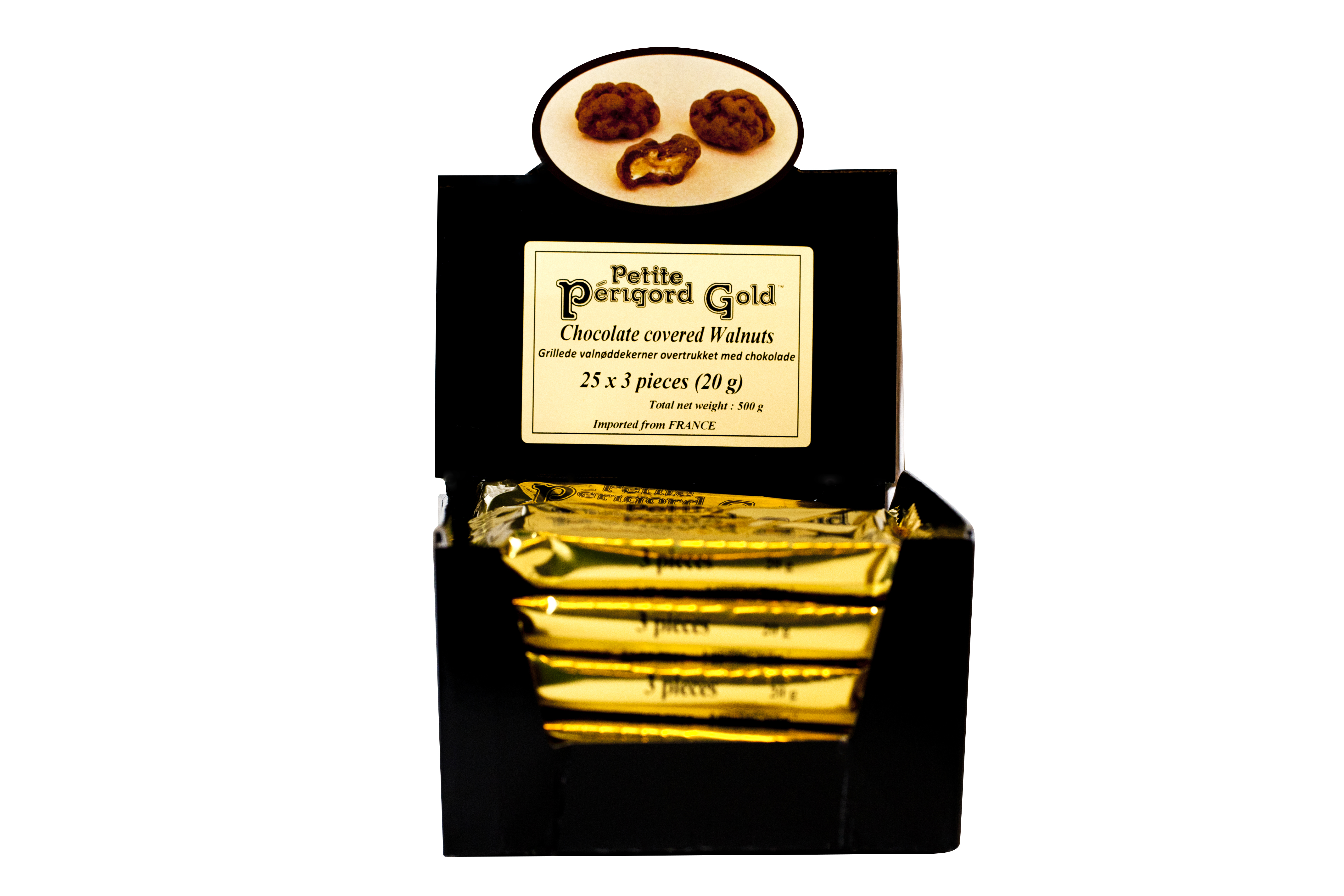 Valnöt display, 25stk