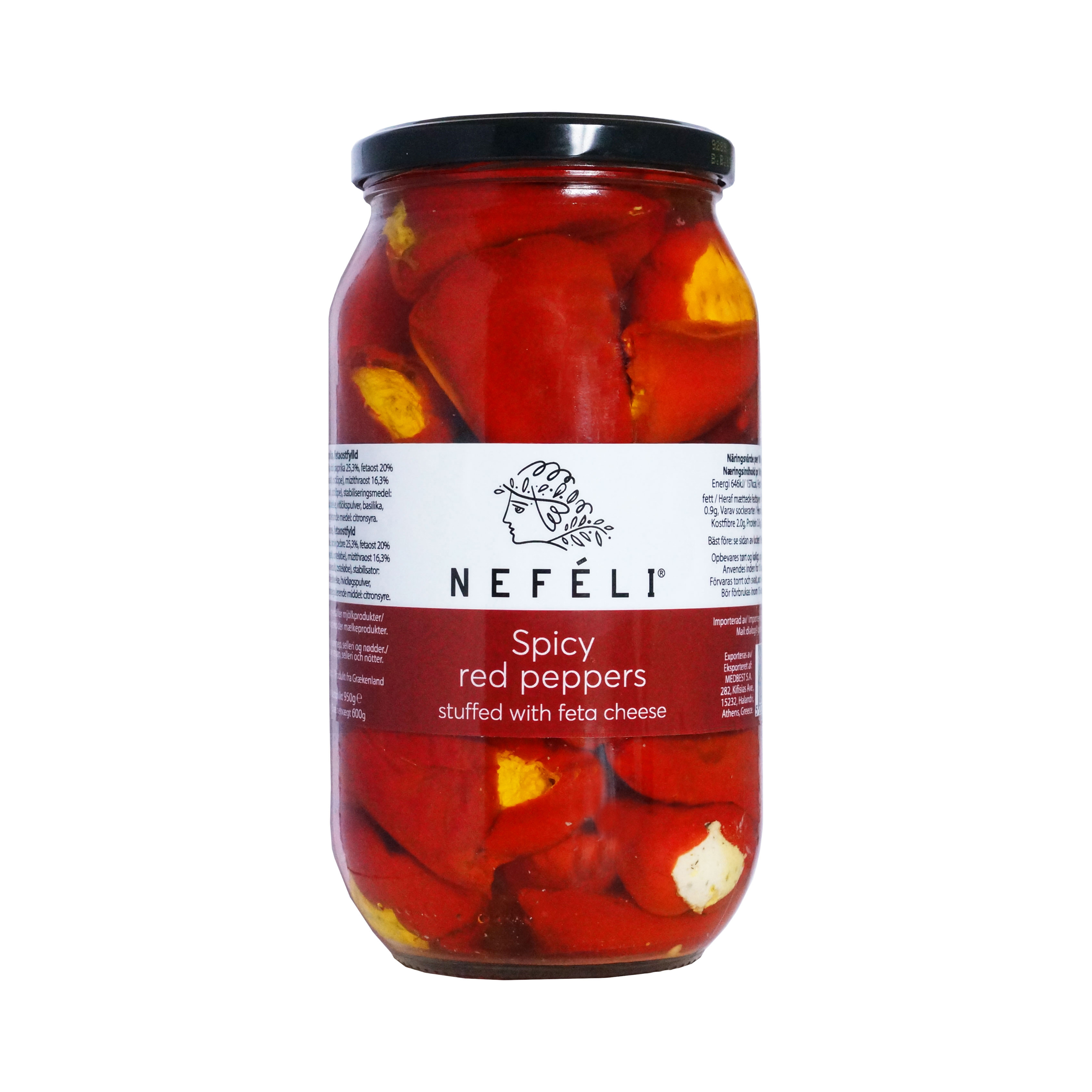 Röd paprika, fetaostfylld 950 g