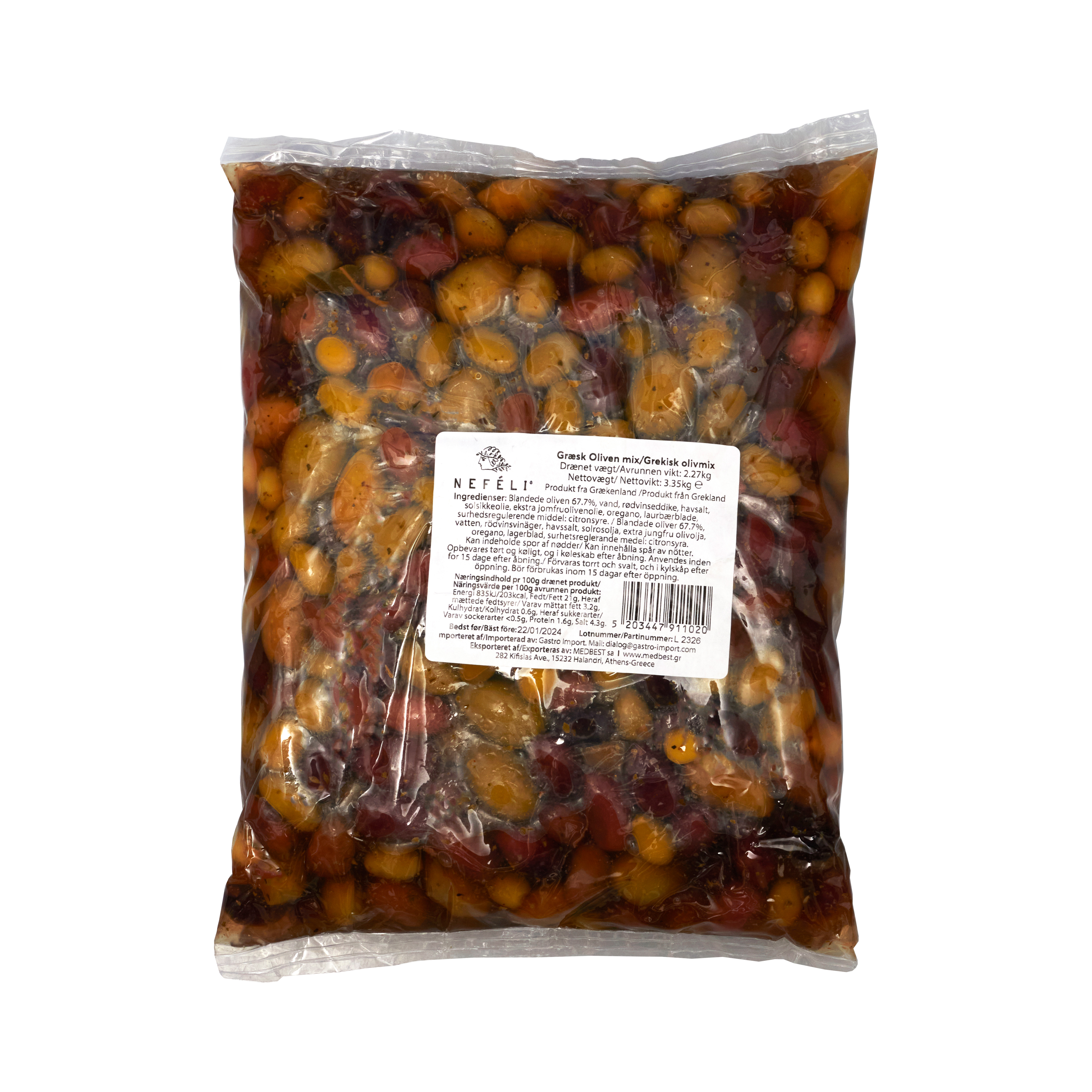 Grekisk olivmix 3,35 kg