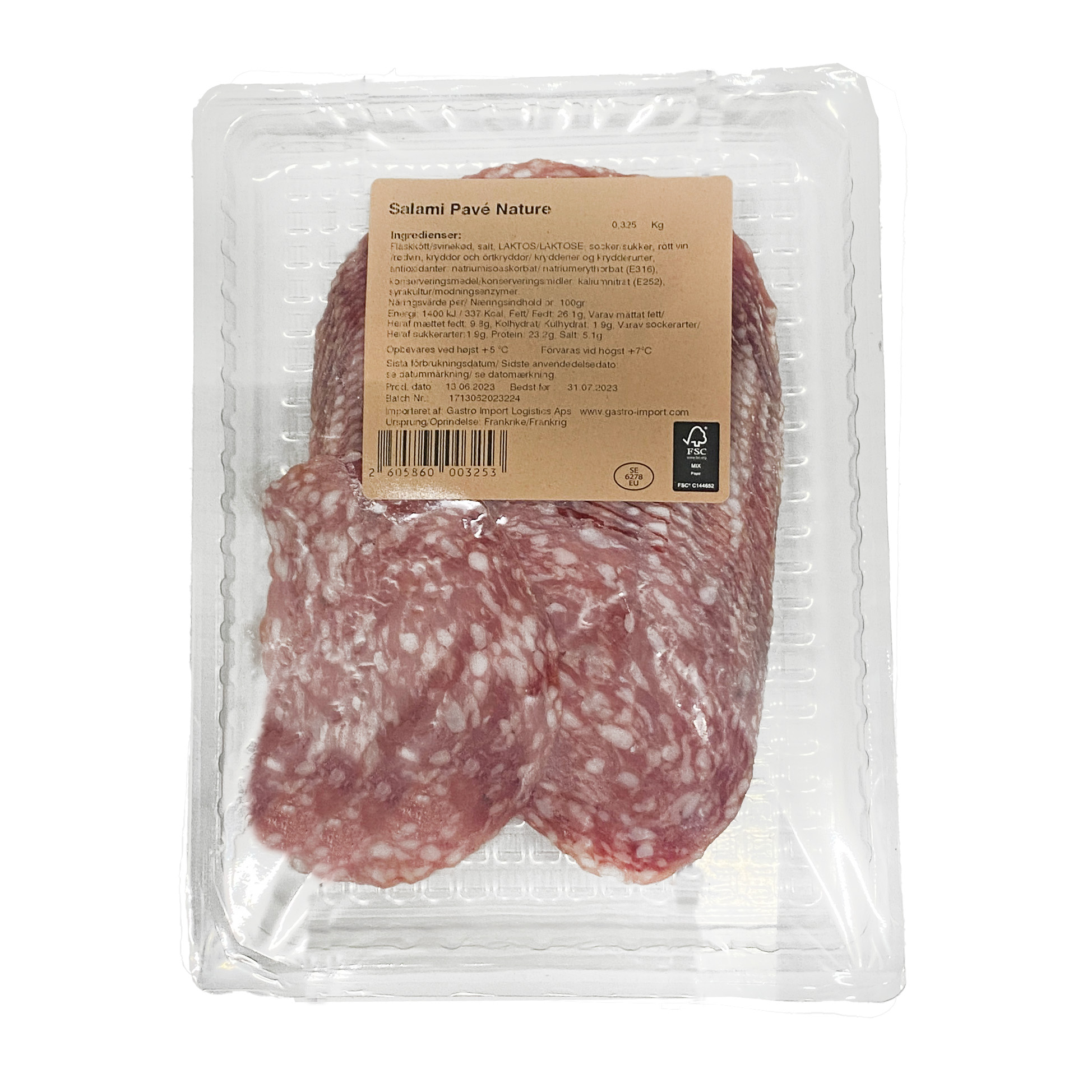 x Skivad Pavé, fransk lantsalami  300 g